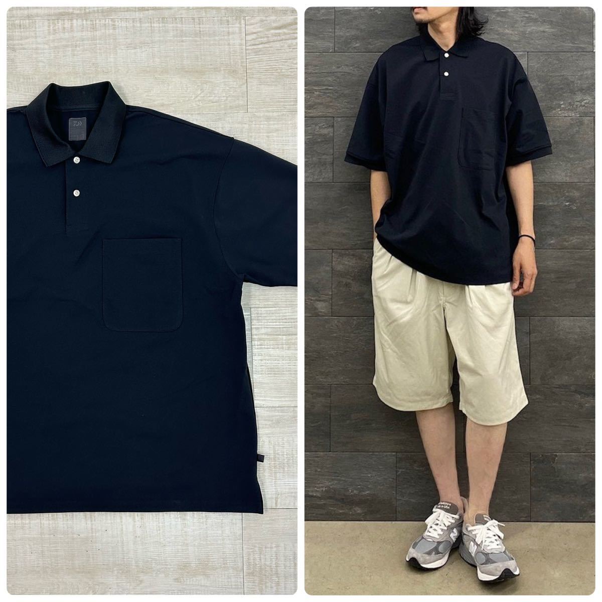 23ss 2023 DAIWA PIER39 ダイワピア39 TECH POLO SHIRTS S/S オーバーサイズ テック ポロ シャツ BE-32023 BLACK ブラック 系 サイズ L_画像1