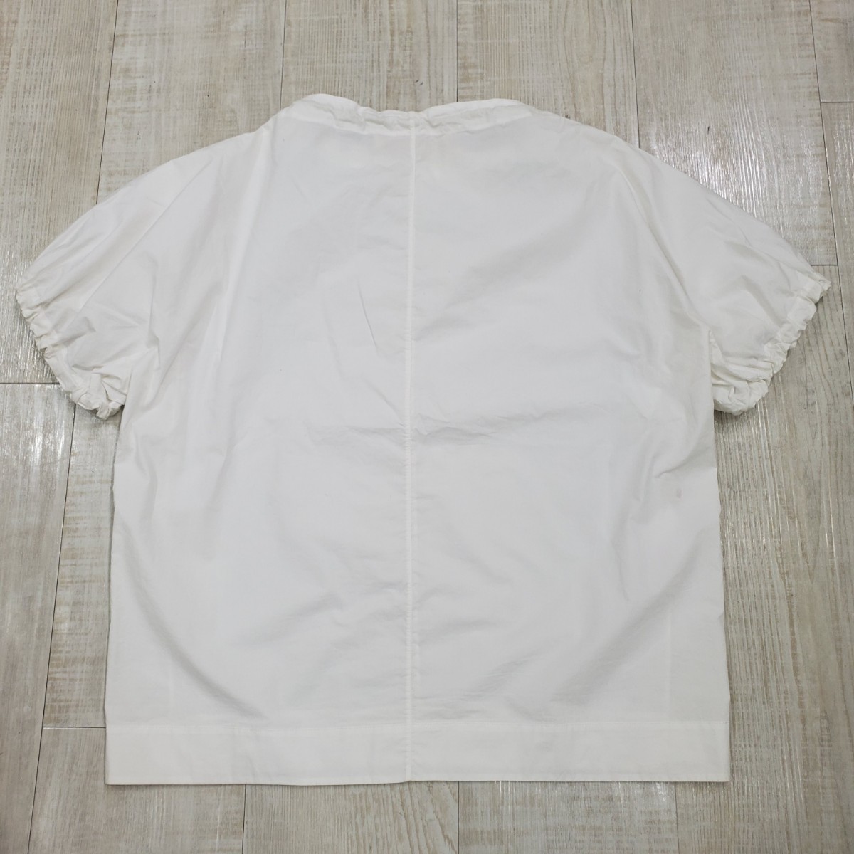 MARNI マルニ しぼり ドローコード プルオーバー シャツ 半袖シャツ カットソー S/S SHIRT ホワイト サイズ 40_画像2