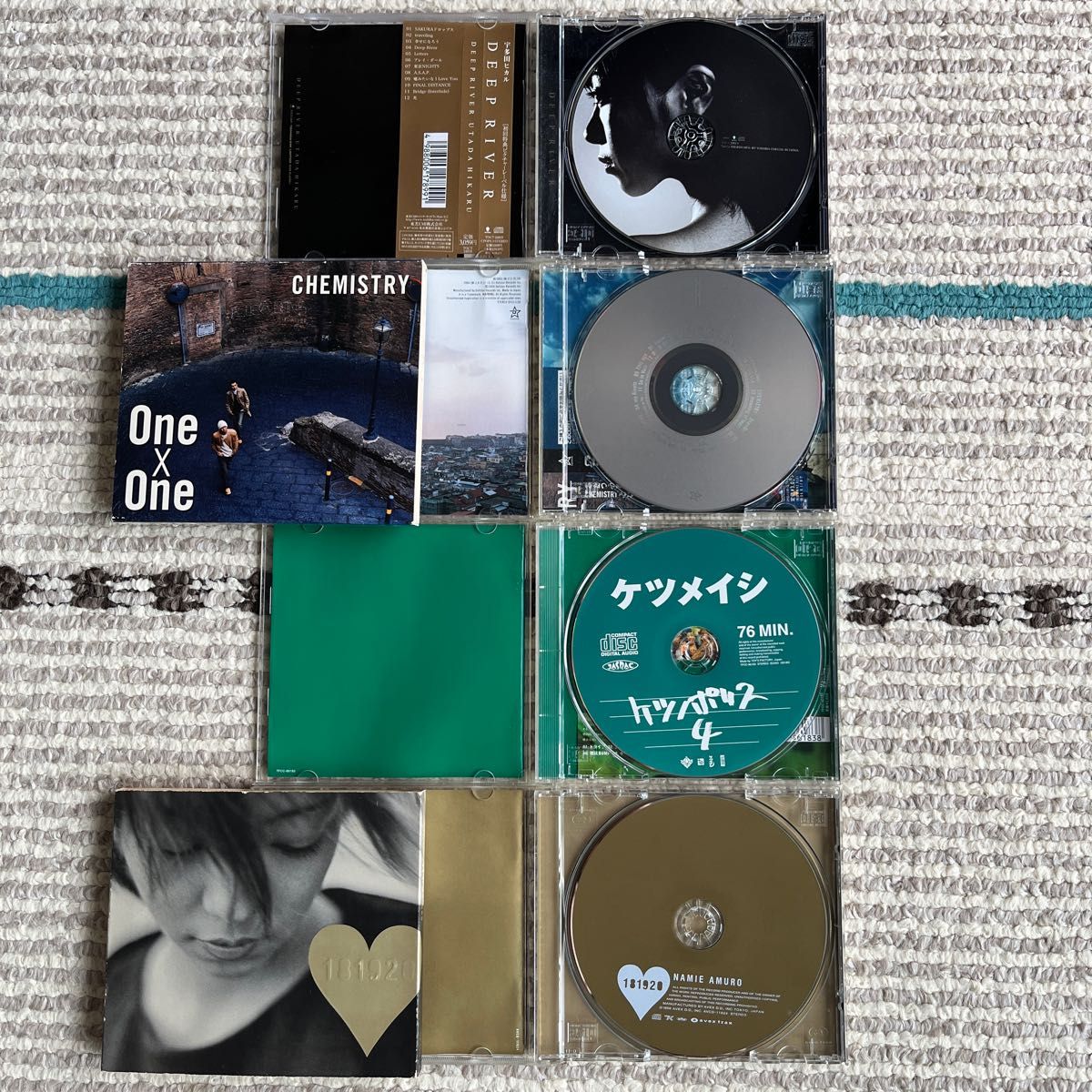 CD4枚おまとめセット 宇多田ヒカル・安室奈美恵・CHEMISTRY・ケツメイシ