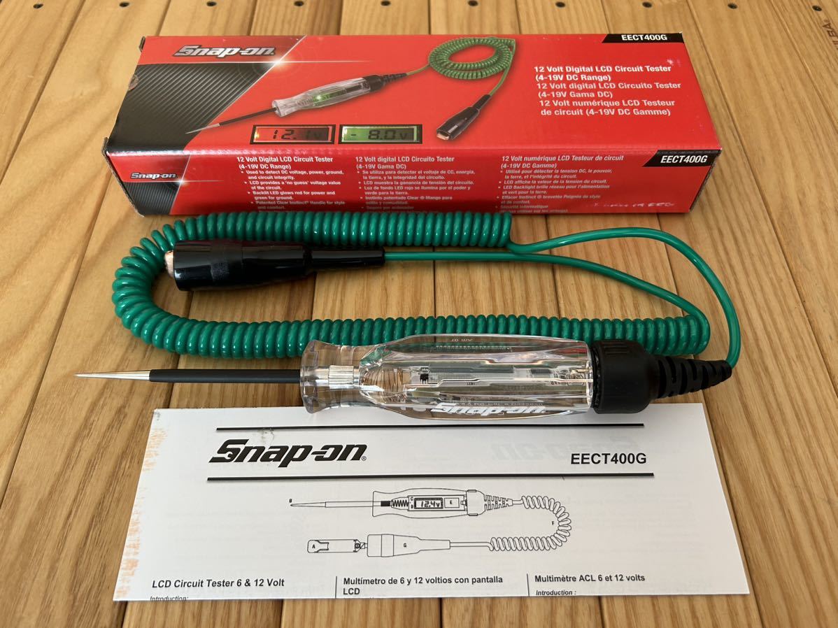  Snap-on цифровой жидкокристаллический circuit тестер 12V зеленый новый товар 