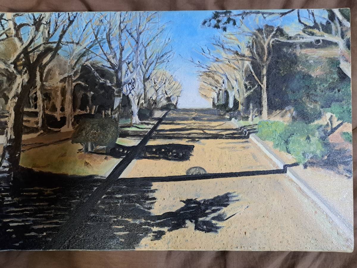 油絵 油彩 風景画 Ryuji Ohara 肉筆 真作 絵画 「いつか来た道