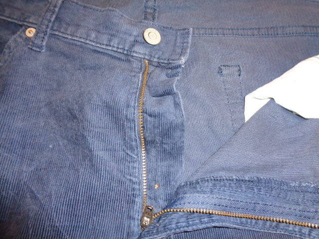 s319◆00's EURO Levi's 752 コーデュロイパンツ◆ユーロ リーバイス ｗ40 ビッグサイズ ストレッチ入 ネイビー 細畝 白タブ 欧州 _画像5