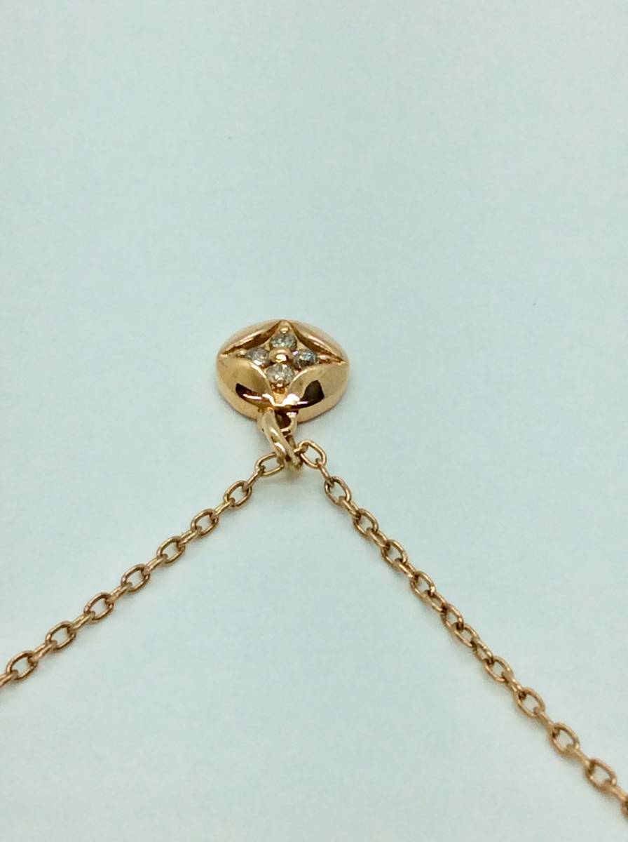 【K10PG】ピンクーゴールド　ダイヤモンド　ペンダント ネックレス 未使用　20230909_画像6