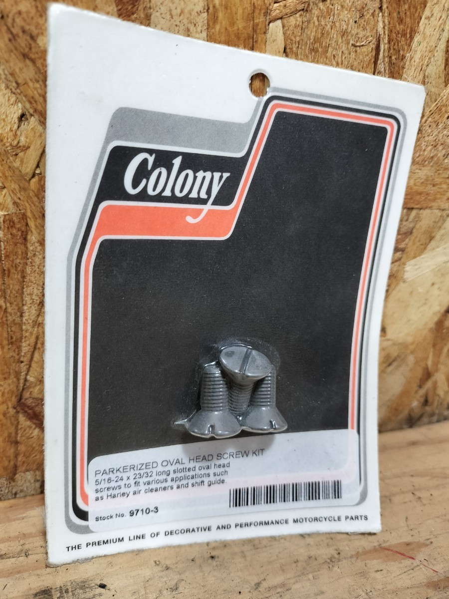 colony コロニー　オーバルヘッドスクリューkit エアクリーナ　タンクシフトゲート　ビンテージハーレー　ナックル　パン　サイドバルブ_画像3