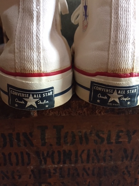 60's CONVERSE ALL STAR/コンバース オールスター 三ツ星 CHUCK TAYLOR/チャックテイラー Vintage  Sneaker 生成り US12/JPN30.0cm