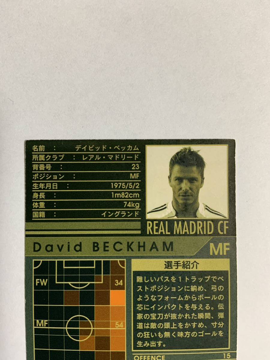 WCCF 2006-2007 デイビッド・ベッカム WWF Panini 06-07 レアル・マドリード_画像3