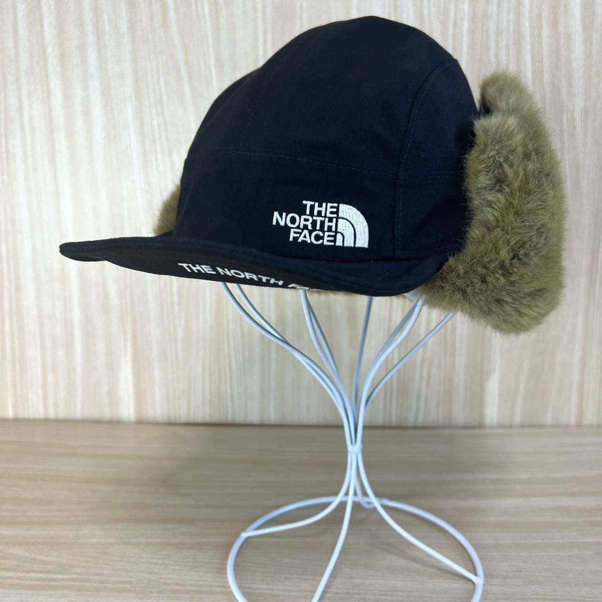 【希少】THE NORTH FACE FROTIER CAP ノースフェイス フロンティアキャップ Mサイズ NN41708 帽子 キャップ メンズ レディース ボア 黒×茶_画像6