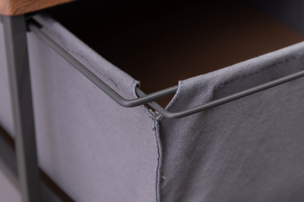  canvas chest 5 step cloth-covered gray color chest with casters . construction goods 