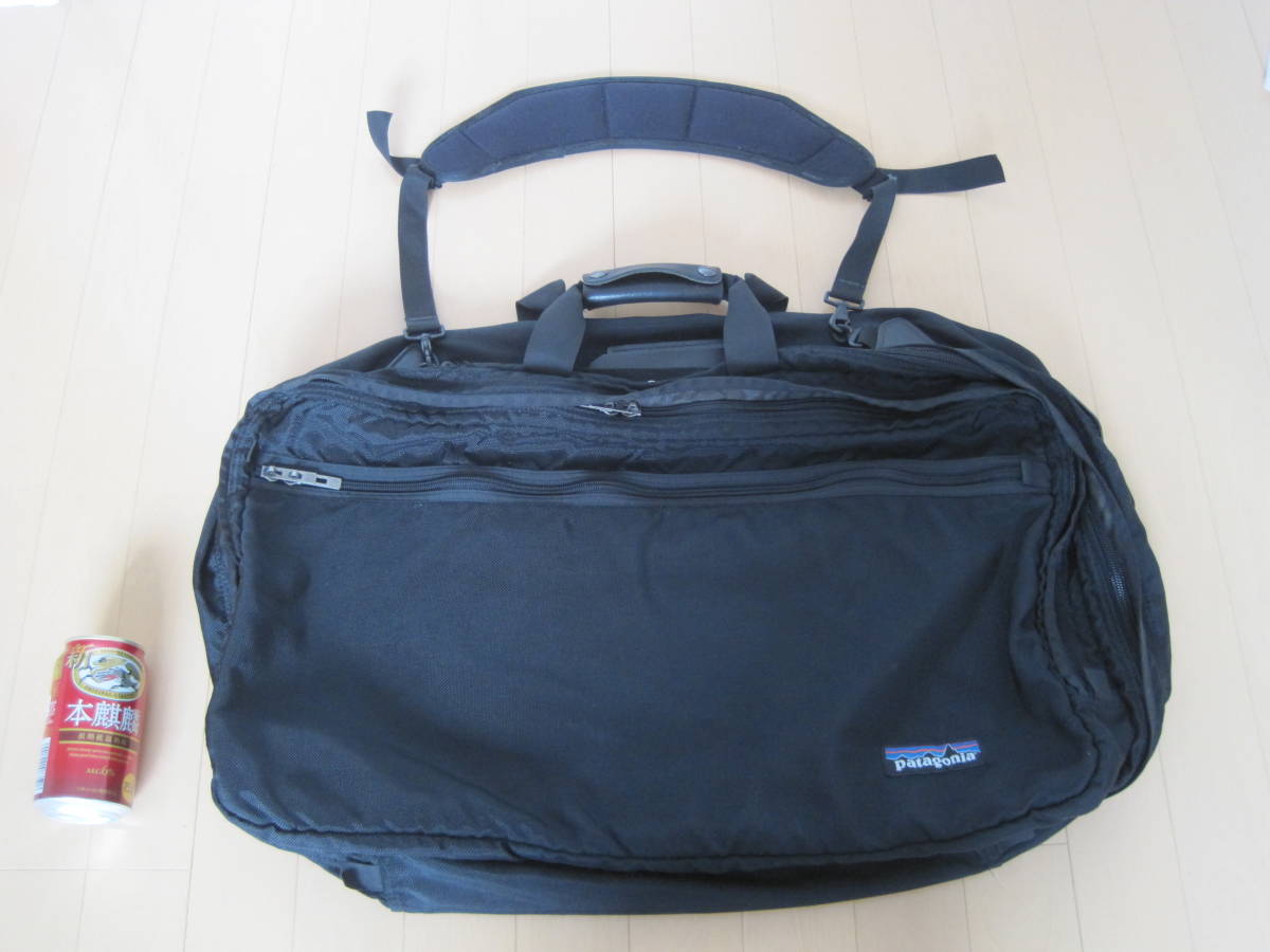 レア　アメリカ製　パタゴニア　patagonia MLC 3WAY BAG バックパック　ボストン　ビックサイズ　W61×H37×マチ18cm_ビール缶は大きさの比較の為（商品ではない