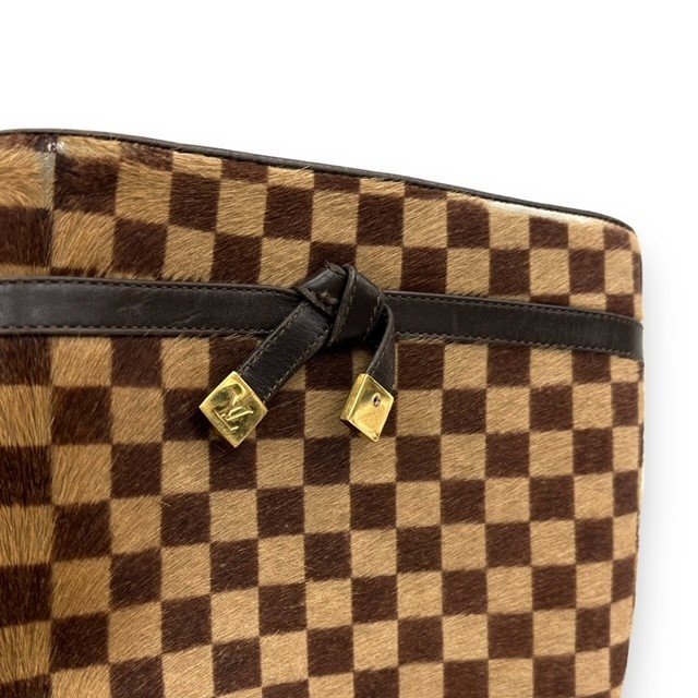 美品 Louis Vuitton ルイヴィトン 靴 ブーツ 36 23㎝ ハイブランド シューズ 保存袋付き ヒール 送料無料 ダミエ ロングブーツ モノグラム