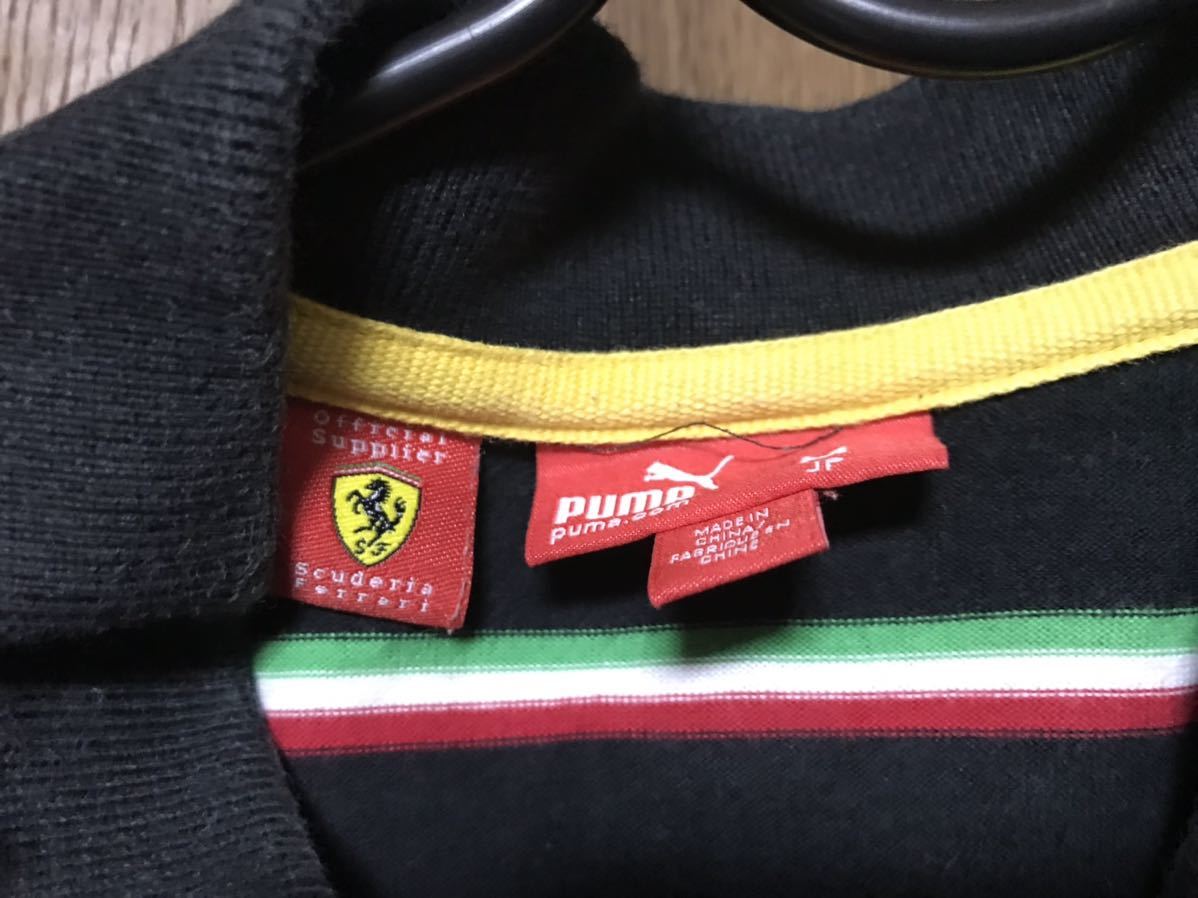  Puma PUMA ×s Koo te задний * Ferrari Scuderia Ferrari Motor Sport рейсинг рубашка-поло с коротким рукавом мужской M чёрный 