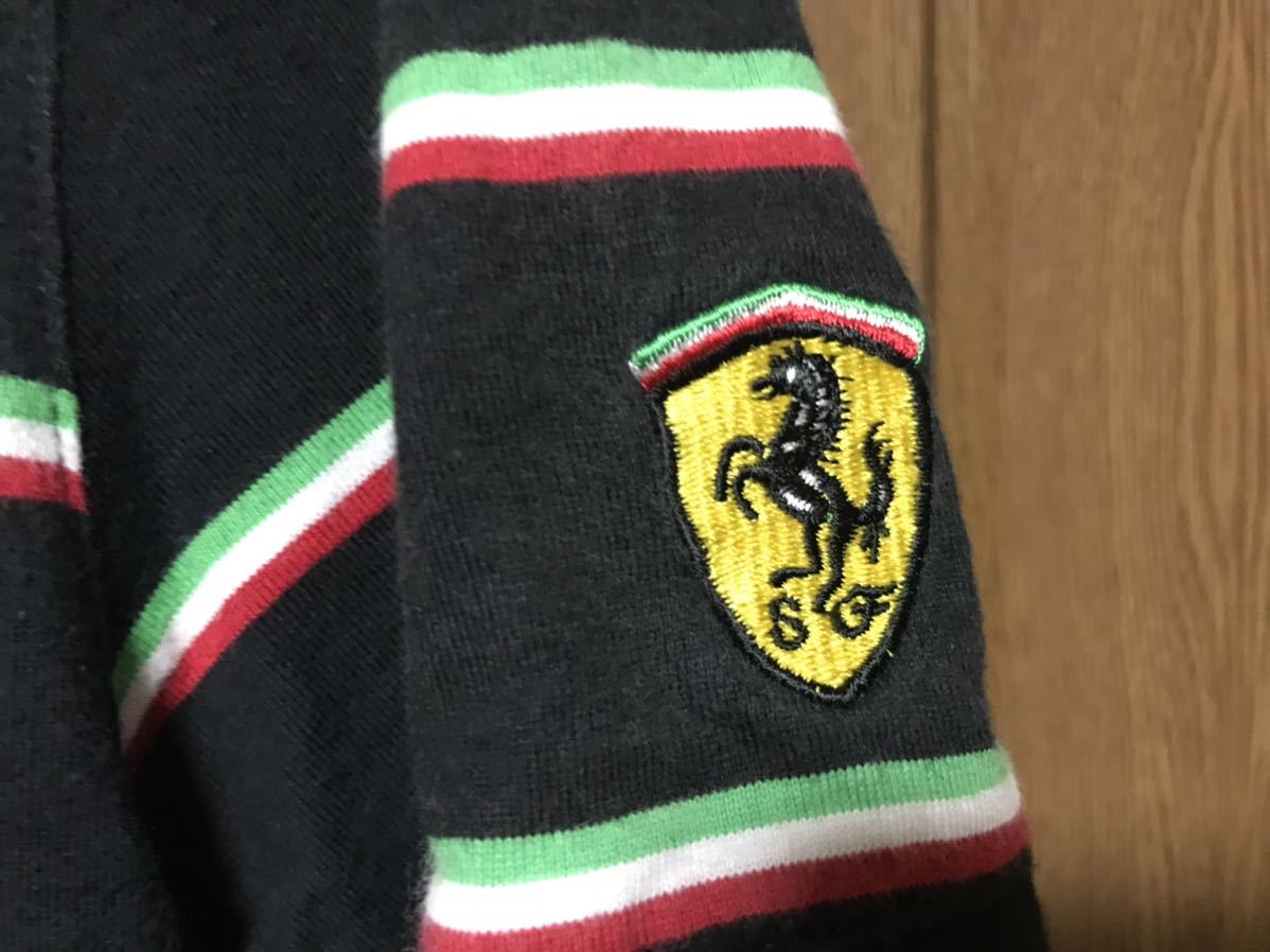  Puma PUMA ×s Koo te задний * Ferrari Scuderia Ferrari Motor Sport рейсинг рубашка-поло с коротким рукавом мужской M чёрный 