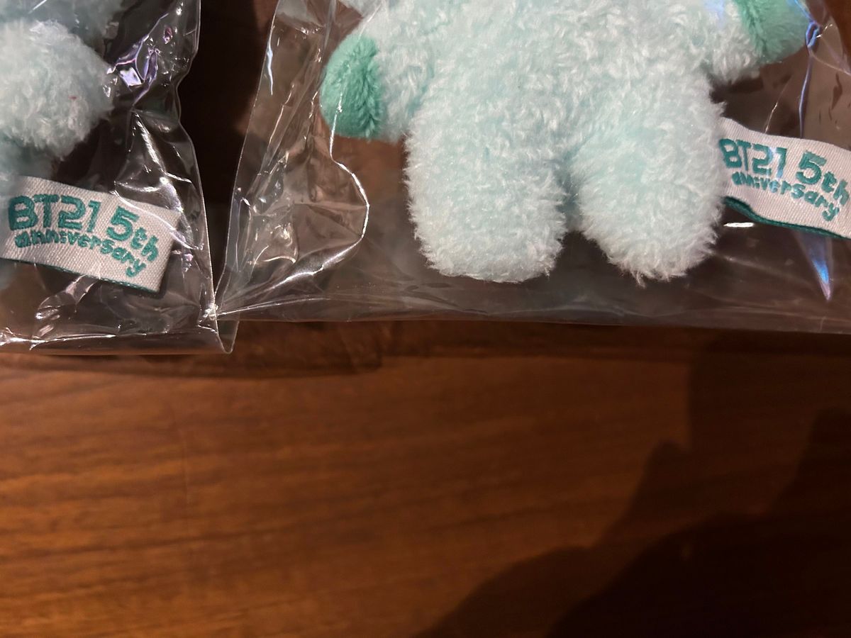 BT21 5周年記念　レインボーカラーマスコット　グリーン　COOKY KOYA 2個セット　BTS グク　RM クッキー コヤ