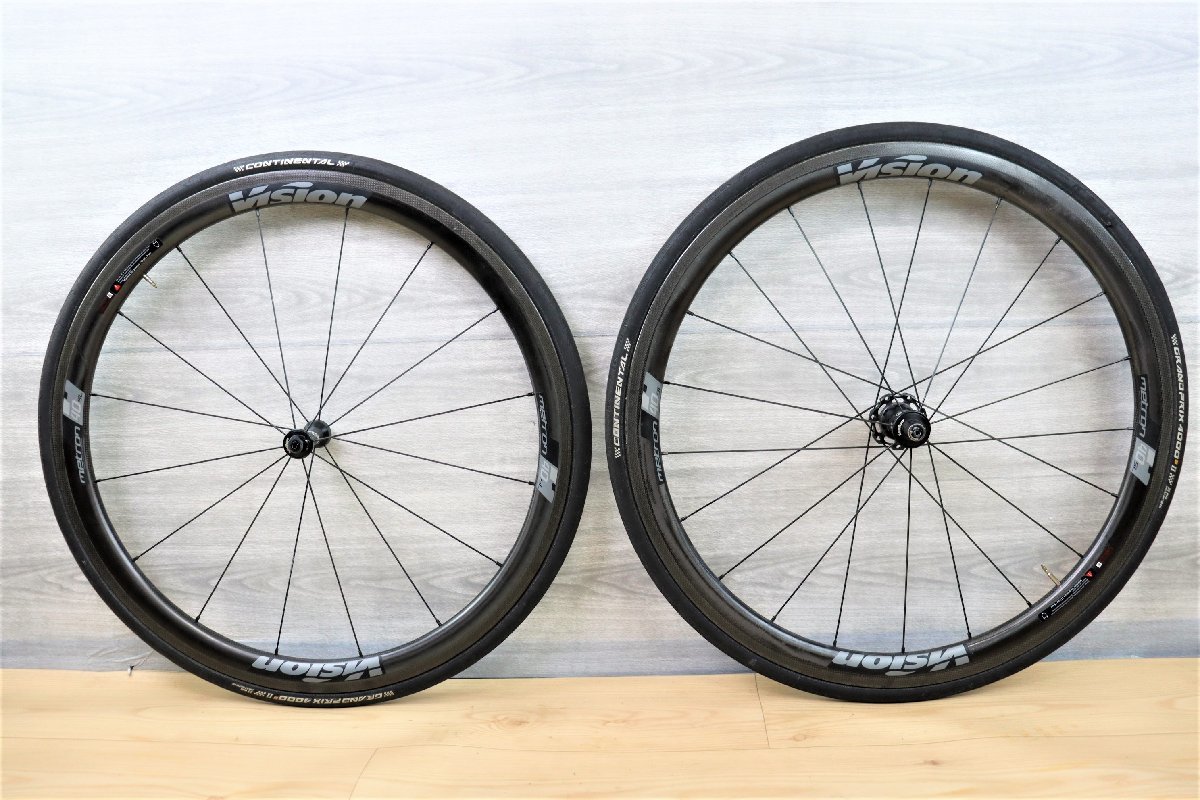 VISION metron40 SL RIM　ヴィジョン　メトロン　11s対応　カンパフリ―　17c　カーボンホイール前後セット　タイヤ付　ビジョン　cicli17