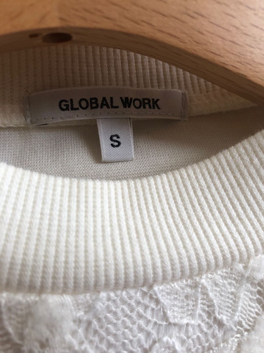 【値下げ】GLOBAL WORK グローバルワーク　レース　カットソー　トップス