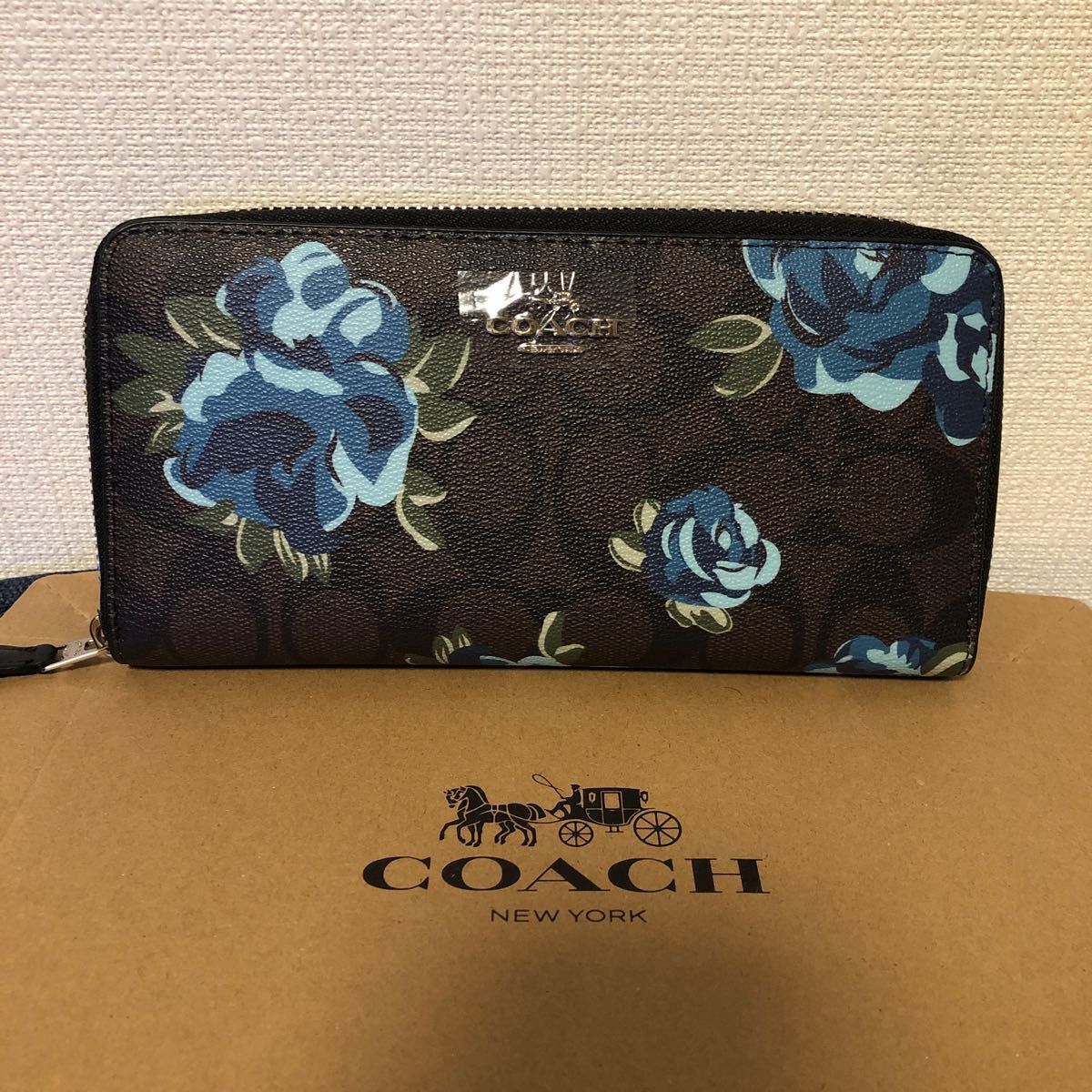 ♡美品♡COACHシグネチャー花柄長財布F87726-