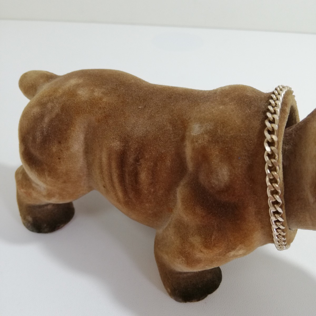 昭和レトロ フロッキー加工 首振り人形 土佐犬 ブルドッグ 陶器 昭和レトロ フロッキー加工 首振り人形 土佐犬 ブルドッグ 陶器