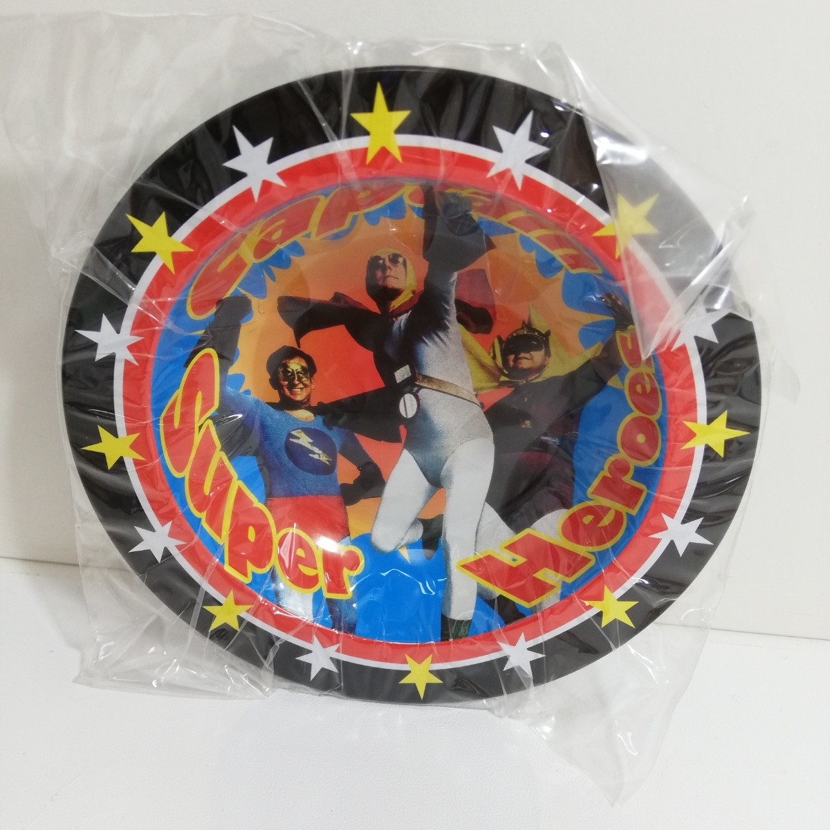 SUPER Captain Heroes retro Vintage жестяная пластина жестяная банка tray 12cm не использовался товар [ tray бардачок ключ класть super Captain герой z]