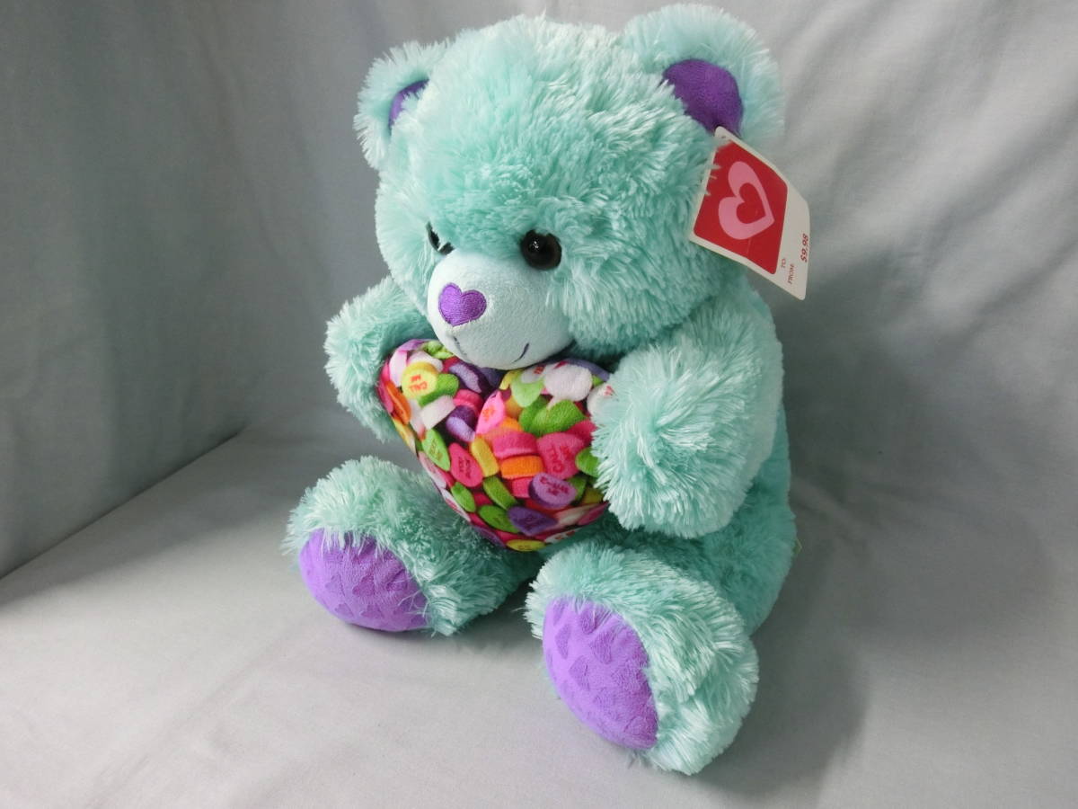 [ бумага с биркой ]DanDee мягкая игрушка плюшевый мишка медведь сиденье высота : примерно 33cm Heart mint green изумруд Dan ti- фирма за границей товар 