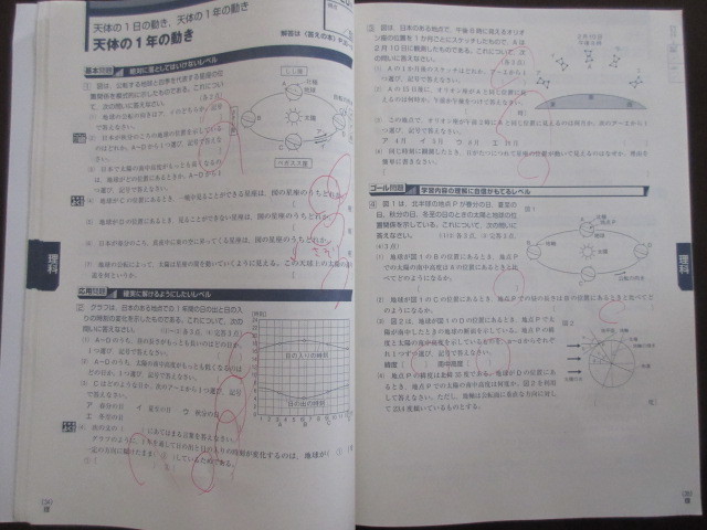 ヤフオク 中学 定期テスト予想問題集 理科 中3教科書範囲