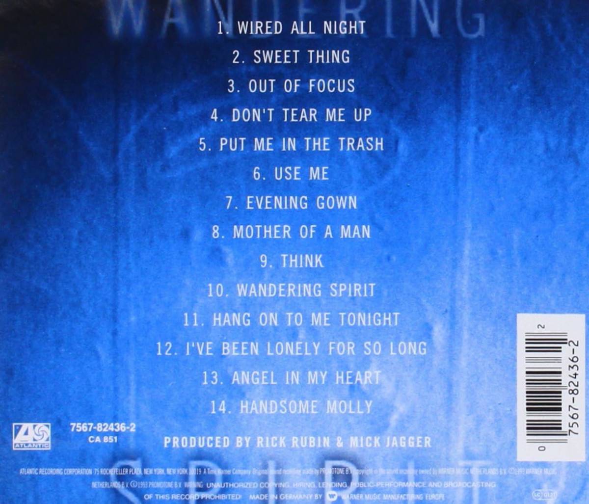 Wandering Spirit ミック・ジャガー 輸入盤CD_画像2