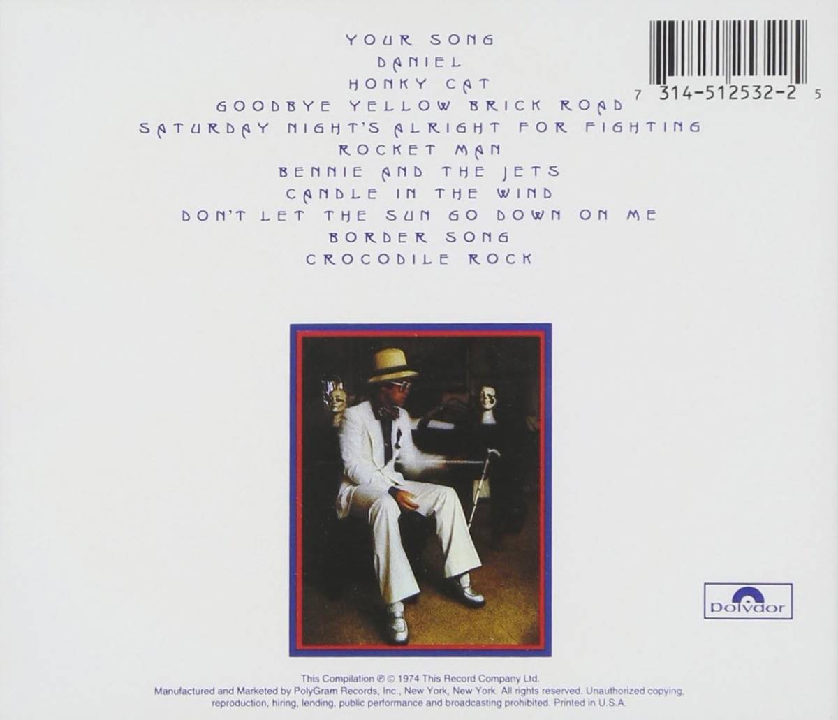 Greatest Hits エルトン・ジョン 輸入盤CD_画像2
