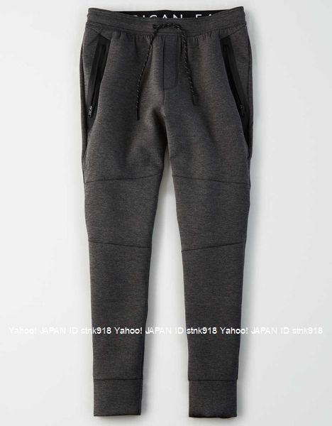 〓アメリカンイーグル/US L/AE Lightweight Fleece ジョガーパンツ/Charcoal Heather_画像1