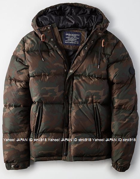 正規品! 〓アメリカンイーグル/US L/AEO ダウンジャケット/Camo Puffer