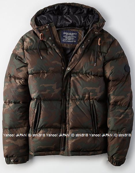 〓アメリカンイーグル/US L/AEO Camo Puffer ダウンジャケット/Camo