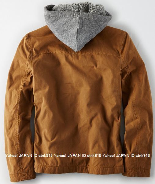 〓ラス２!!アメリカンイーグル/US XXXL/AE Canvas Hood ボアジャケット/Khaki_画像2