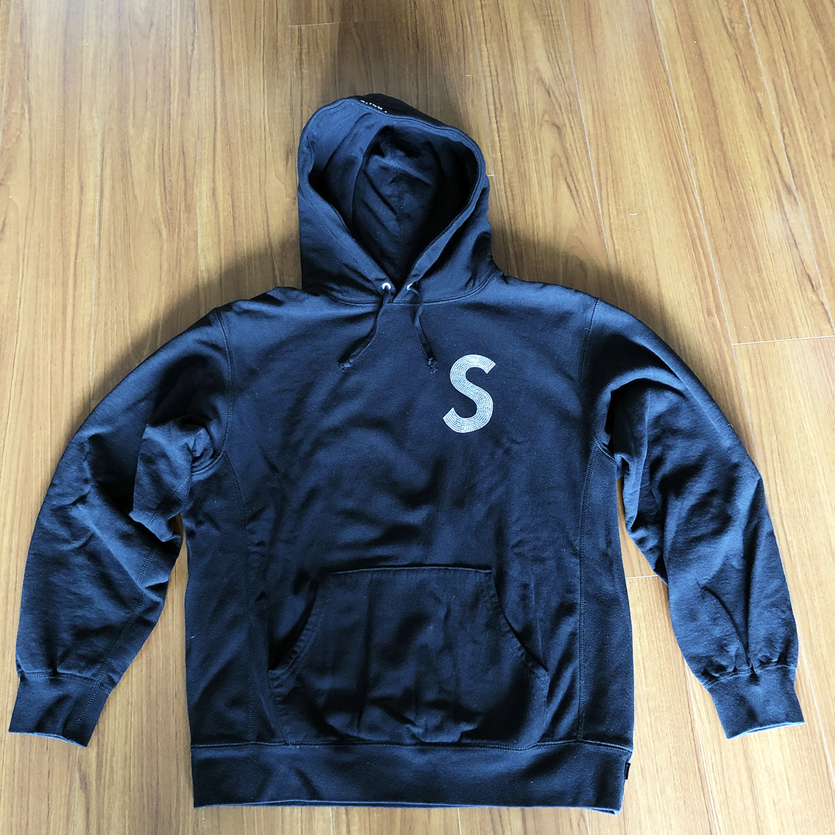Supreme*2021SS/Swarovski S Logo Hooded Sweatshirt/M size / black