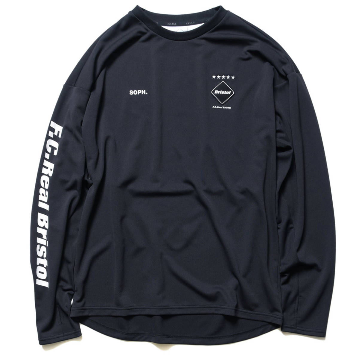 S FCRB 23AW L/S TEAM PRACTICE TOP ロンT 黒-