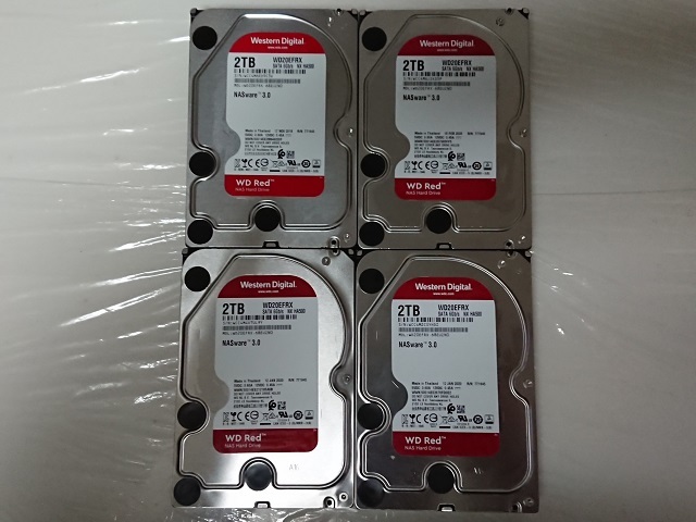 WESTERN DIGITAL Red WD20EFRX 4個セット 2TB x4 8TB 3 5インチ SATA