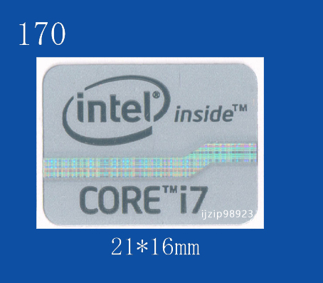 即決170【 CORE i7 】グレーエンブレムシール追加同梱発送OK■ 条件付き送料無料 未使用_画像1