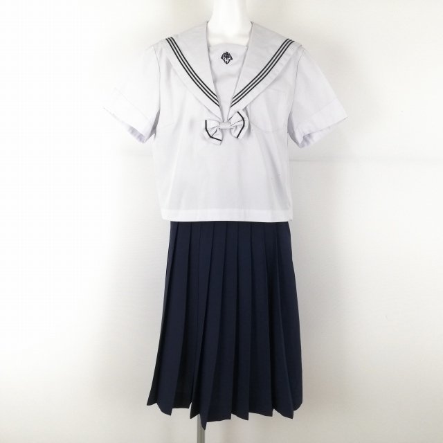1円 セーラー服 スカート リボン 上下3点セット 大きいサイズ 富士
