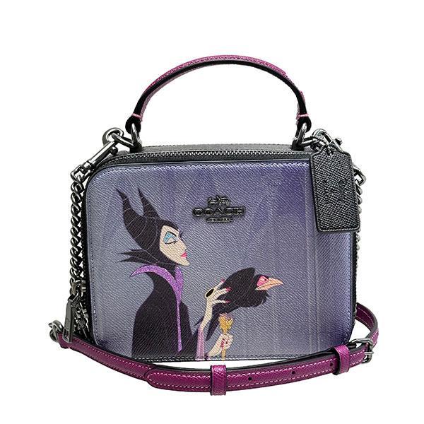 新品未使用 コーチ×ディズニー マレフィセント ショルダーバッグ ブラック/パープル 黒紫 クロスボディ COACH×Disney 眠れる森の美女