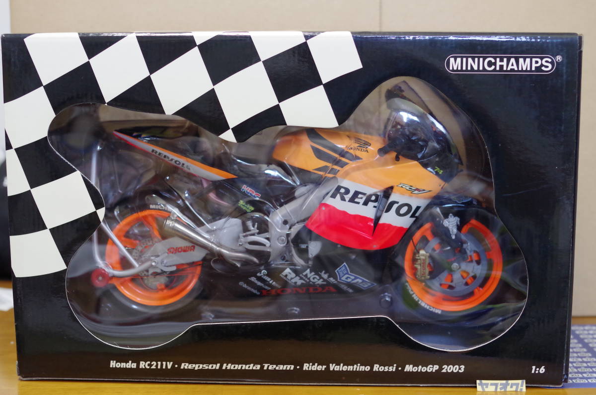 ミニチャンプス 1/6 Honda RC211V Repsol Honda Team Rider Valentino Rossi MotoGP 2003 ホンダ レプソル MINICHAMPS
