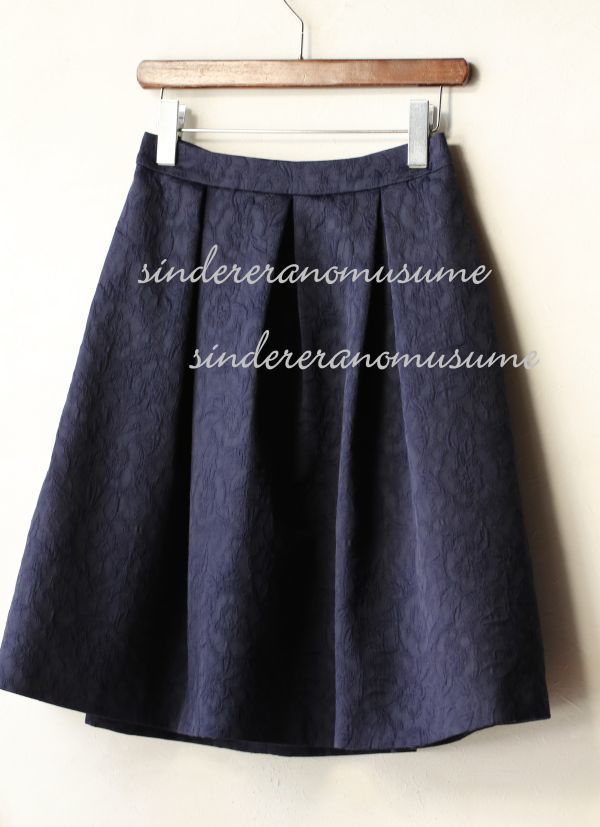 * ef-de темно-синий цветочный принт tuck юбка w34 темно-синий *