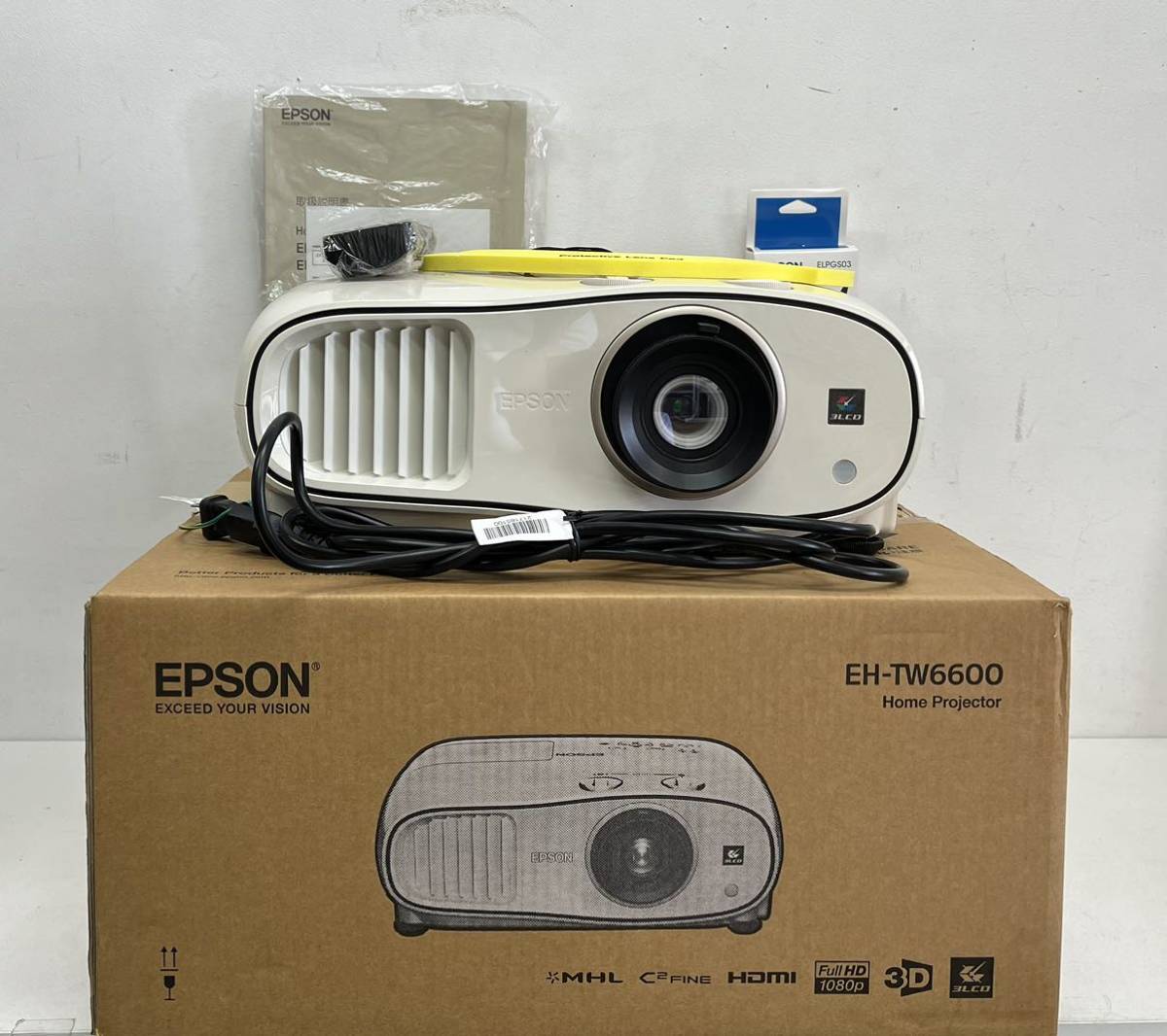 ♪ EPSON EH-TW6600 エプソン ホームプロジェクター 映像機器 付属品あり G34-1_画像1