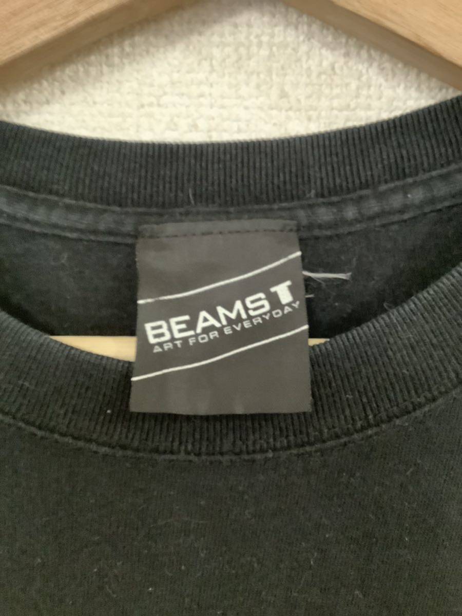 BEAMS ビームス　BEAMS T 長袖Tシャツ 長袖カットソー ロンT ブラック セレクト　ポケット付き　メンズ　セレクト　古着_画像3