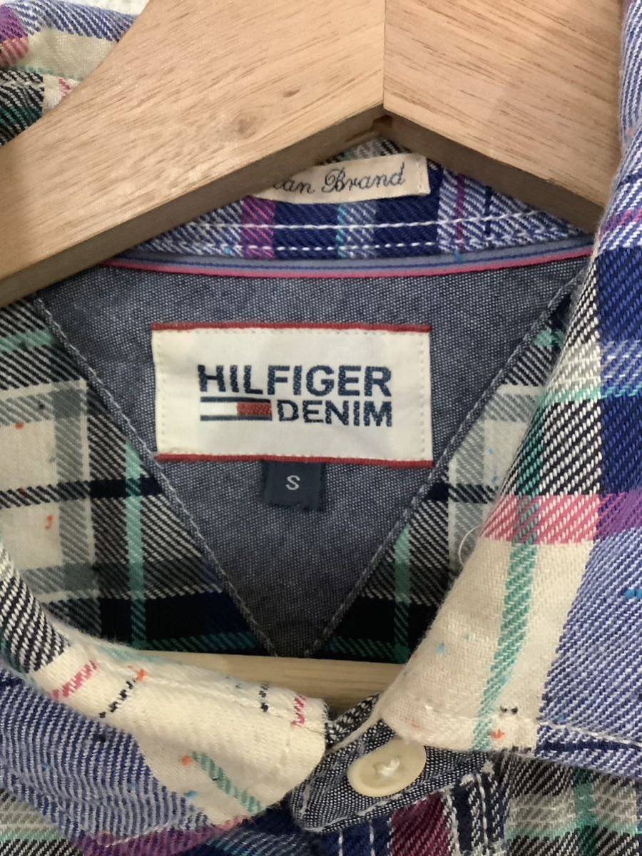 HILFIGER DENIM ヒルフィガーデニム　トミーヒルフィガー　チェック柄　ネルシャツ　長袖シャツ　アメカジ　メンズ　S_画像3