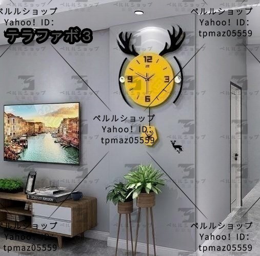 馴鹿 ヨーロッパ風 壁掛け時計 デザイン インテリア 壁飾り おしゃれ_画像3