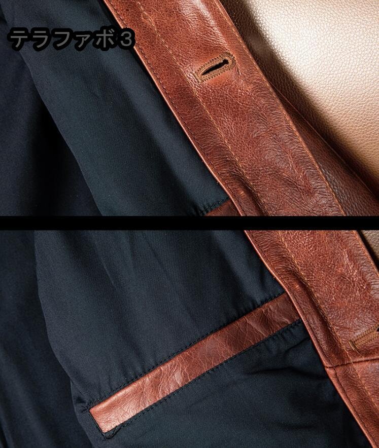 レザージャケット メンズ 　アメカジ　品質の高い　格好良い　秋冬　牛革　本革　革ジャンＳ～5XL_画像6