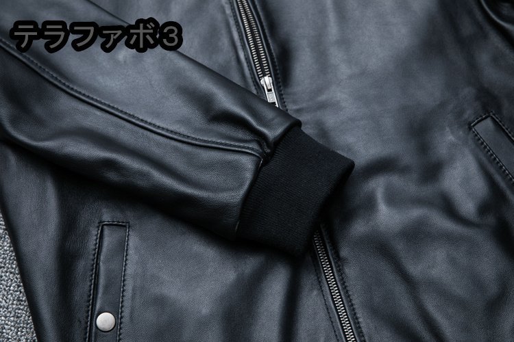 レザージャケット 上品　本革 羊革　ライダースジャケット メンズファッション 野球ジャケット 　革ジャン S～4XL_画像6