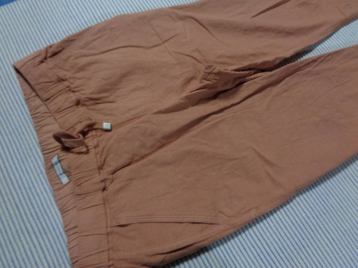 linen лен 55%/ стоимость доставки 210 иен /3 размер /BAYFLOW Bay поток / брюки-чинос / стрейч легкий брюки / лодыжка брюки / orange цвет 