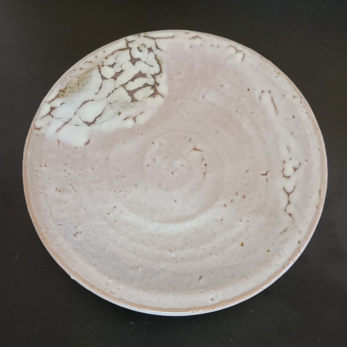  Hagi . Shibuya mud poetry circle plate Φ14 approximately cm unused small plate (af06)