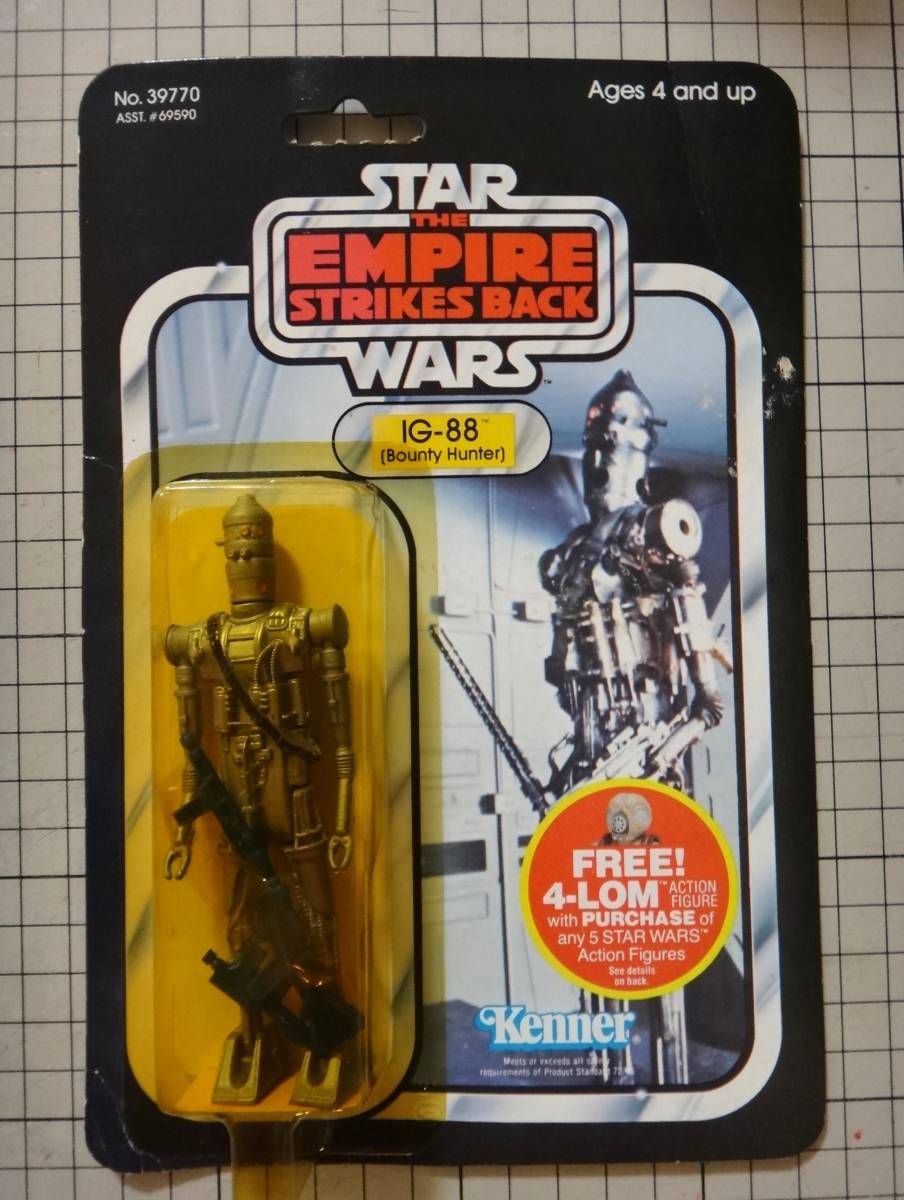 未開封 オールドケナー STAR WARS EMPIRE STRIKES BACK IG-88 Bounty Hunter 帝国の逆襲版 47バック 賞金稼ぎ OLD KENNER フィギュアの画像1