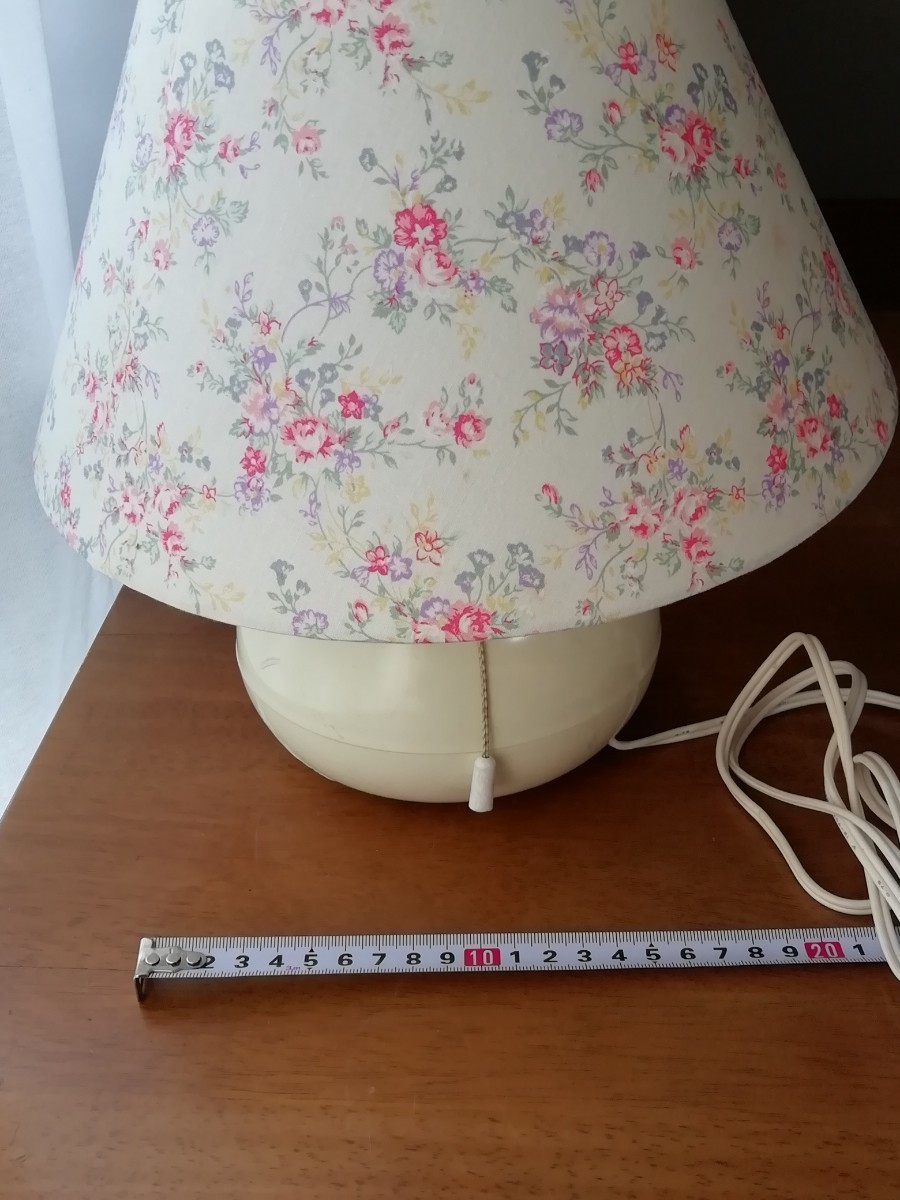  Showa Retro National lamp shade stand light lamp 2 piece attaching floral print pink fancy night stand National lighting postage included 