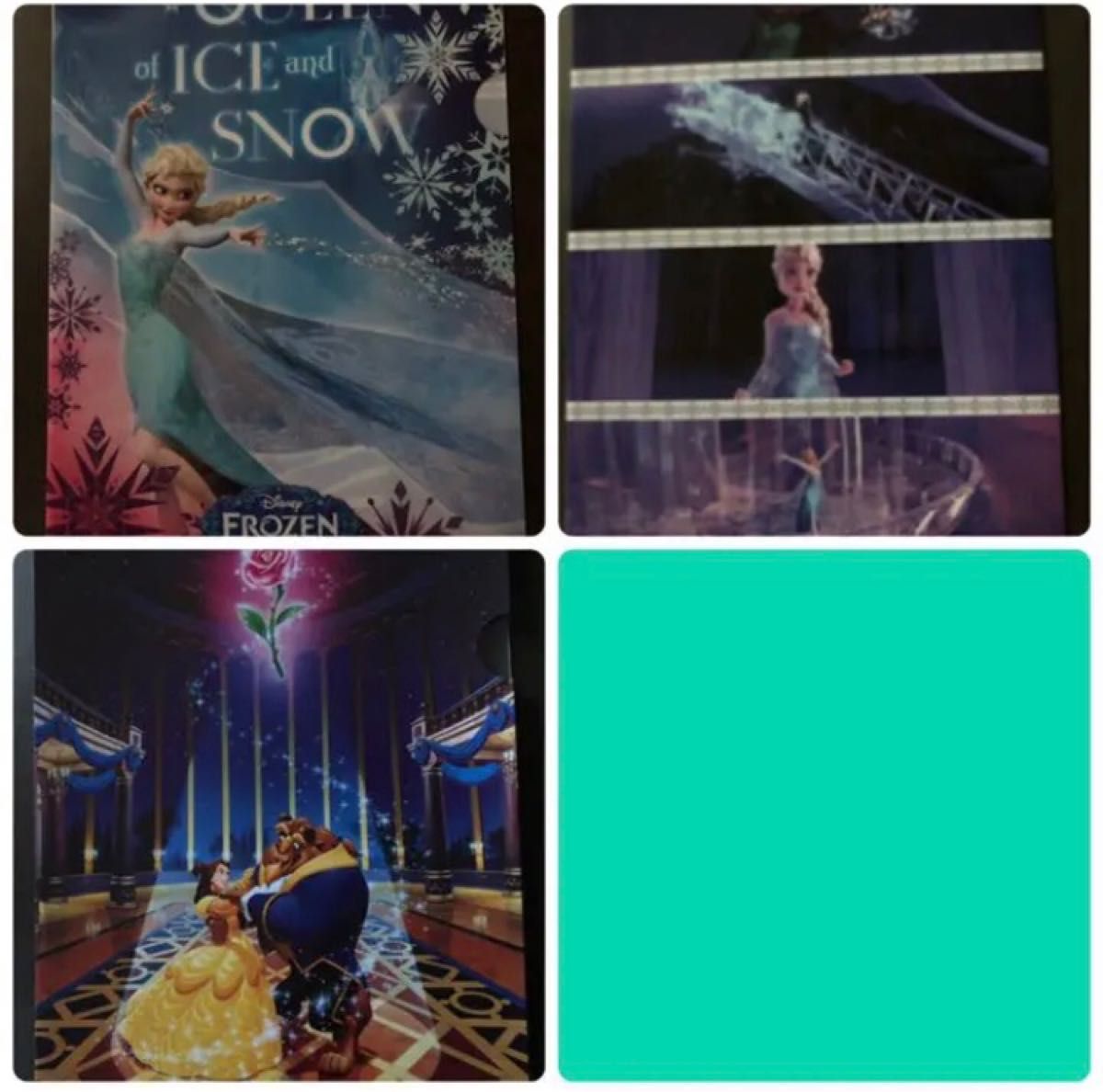 ディズニーA4ファイル6枚セット アナと雪の女王・美女と野獣 クリアファイル