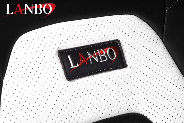 数量限定 LANBO ハリアー60系 後期 レザーシートカバー Type VOID ブラックレザー×ホワイトパンチング【VOID-1742-WH】_画像3